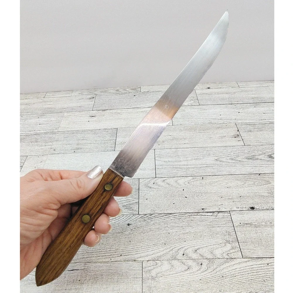 Vintage Cerny Parts Nebraska Advert Promo Utility Knife Saw Blade‎ Wood Handle